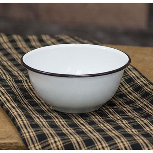 Black Rim Enamel Cereal Bowl (Pack of 4)