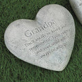 Grandpa Cement Heart Memorial  (Pack of 4)