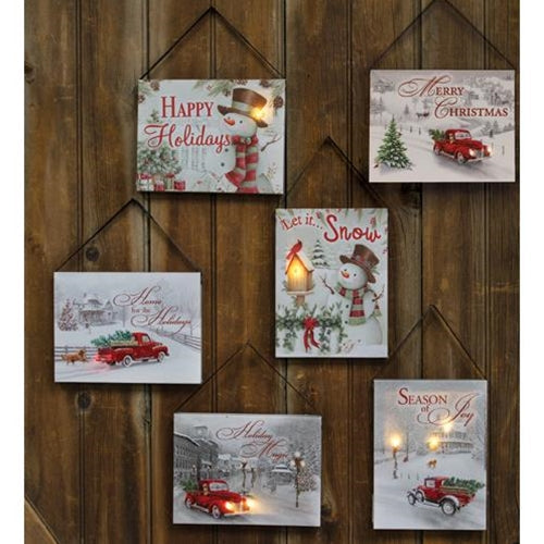 '+Lit Canvas Print 8" 6 Asstd.  (Pack of 4)