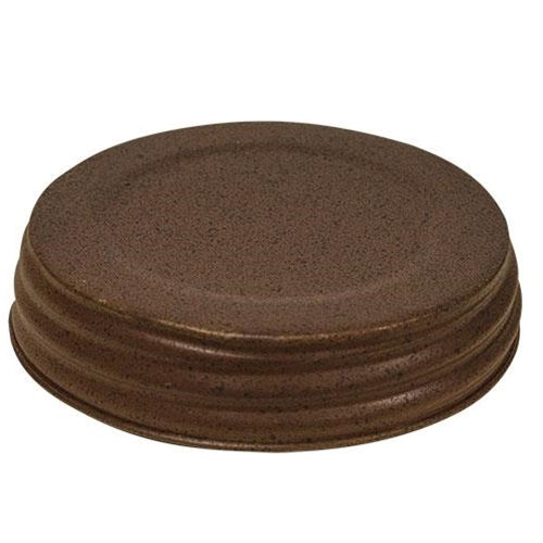Rust & Black Finish Wide Jar Lid 3.5"  (Pack of 4)