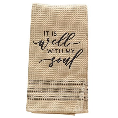 Well With My Soul Dish Towel 20x28 (Pack of 4)