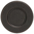 6" Black Weathered Plate w/ Rim  (Pack of 4)