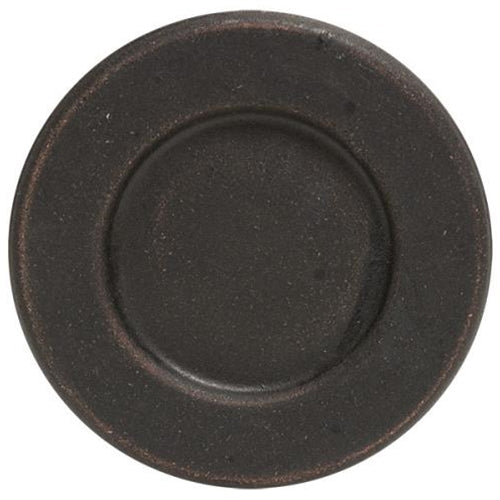 6" Black Weathered Plate w/ Rim  (Pack of 4)