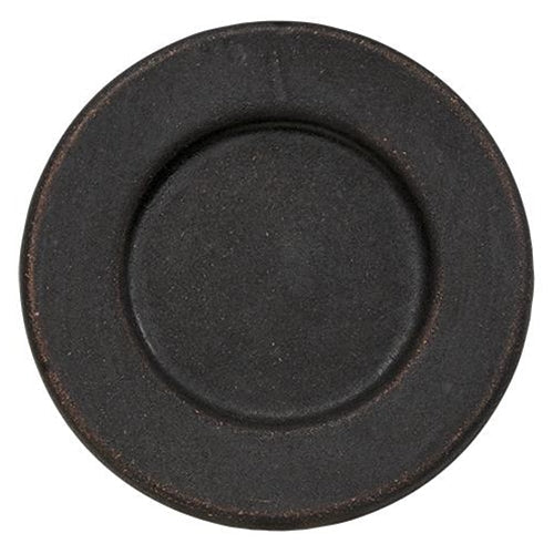 8-1/2" Black Plate w/ Rim  (Pack of 4)