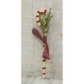 Candy Cane w/Greenery  (Pack of 4)