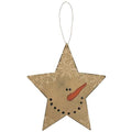 Snowman Star Ornament  (Pack of 4)