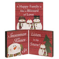 Snowman Kisses Block 3 Asstd. (Pack of 4)