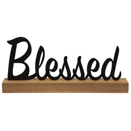 Standing Metal Word "Blessed" (Pack of 2)