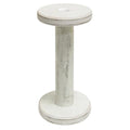 Farmhouse White Spool Candleholder 9.5" (Pack of 2)