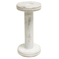 Farmhouse White Spool Candleholder 7.25" (Pack of 2)