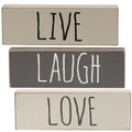 Farmhouse Colors Live Love Laugh Block 3 Asstd. (Pack of 4)