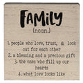 Family Definition Box Sign  (Pack of 4)