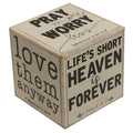 Pray More Worry Less Six-Sided Block  (Pack of 4)