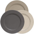 Farmhouse Colors Round Plate w/Rim 11" 3 Asstd.  (Pack of 4)