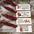 4/Set Christmas Present Wooden Gift Tags  (Pack of 4)