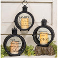 Round LED Sentiment Lantern