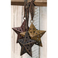 Primitive Cutout Star Ornament 3 Asstd. (Pack of 4)