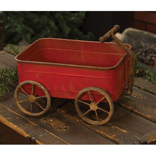 CWI Gifts Rusty Red Wagon G60152