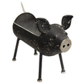 Distressed Black Pig Plant Holder