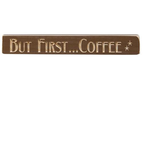 But First...Coffee Engraved Block 12"  (Pack of 4)