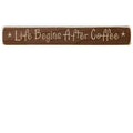 Life Begins After Coffee Engraved Block 12" (Pack of 4)