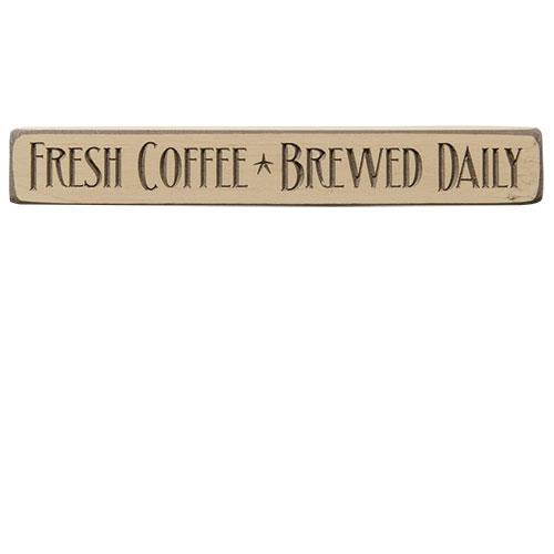 Fresh Coffee Engraved Block 12" (Pack of 4)