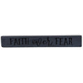 Faith Over Fear Engraved Block 12" (Pack of 4)