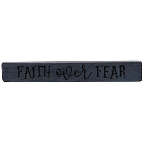 Faith Over Fear Engraved Block 12" (Pack of 4)