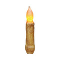 4" Burnt Ivory LED  Taper (Pack of 4)