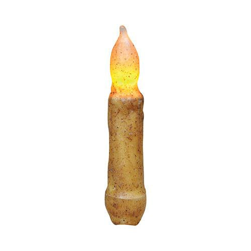 4" Burnt Ivory LED  Taper (Pack of 4)