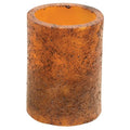 4" Burnt Mustard Timer Pillar (Pack of 2)