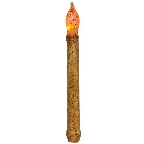 9" Burnt Ivory Timer Taper (Pack of 2)