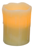 4" Ivory Drip Pillar (Pack of 2)