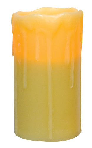 6" Ivory Drip Pillar (Pack of 2)