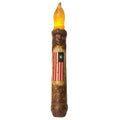 6" Burnt Mustard Flag Timer Taper (Pack of 2)