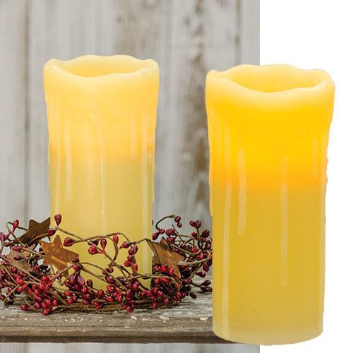 7" Ivory Drip Timer Pillar