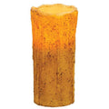 7" Burnt Ivory Drip Timer Pillar