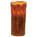 7" Burnt Mustard Drip Timer Pillar