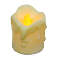 Ivory Mini Dripped Timer Pillar  (Pack of 2)