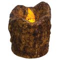 Burnt Mustard Mini Dripped Timer Pillar  (Pack of 2)