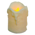 4" Ivory Dripped Timer Pillar (Pack of 2)