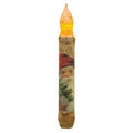 6" Burnt Ivory Joyful Santa Timer Taper (Pack of 2)