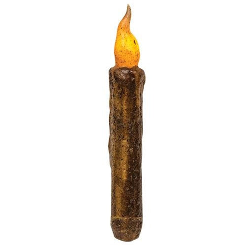 Burnt Mustard Twisting Taper - 6"  (Pack of 4)