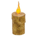 5" Burnt Ivory Drip Flicker Pillar (Pack of 2)