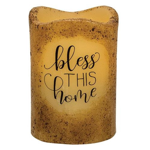 Bless this Home Timer Pillar (Pack of 2)
