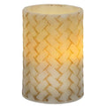 Basketweave Pillar Candle 3"x4"