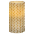 Basketweave Pillar Candle 3" x 5" (Pack of 2)