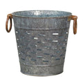 9" Galvanized Olive Bucket