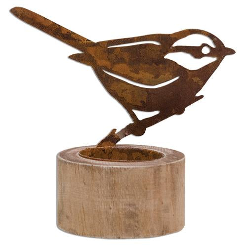 Rusty Bird Tealight Holder 4"  (Pack of 4)