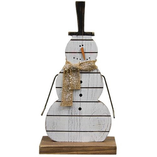 Wood Slat Snowman - 10"